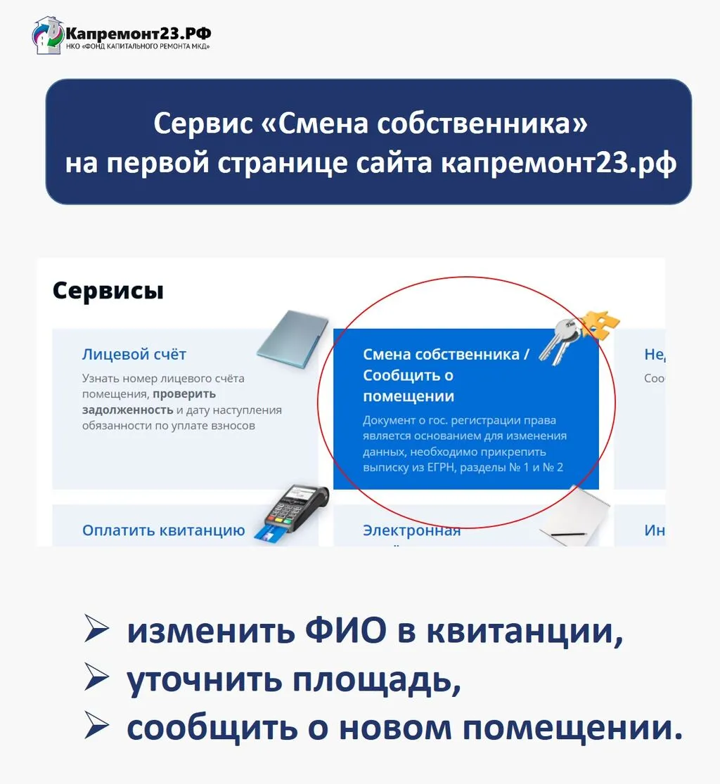 смена собственника